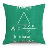 Mathematics, Physics and Chemistry Equations Pillow Cover Personalized Geometric Formula Graffiti Students' Bedside Linen Sleeping Pillow Cover