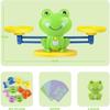 Игрушка с математическими весами Монтессори, обучающая игрушка для счета и расчета с весами и аксессуарами, игрушка для детей с навыками баланса мультяшной лягушки