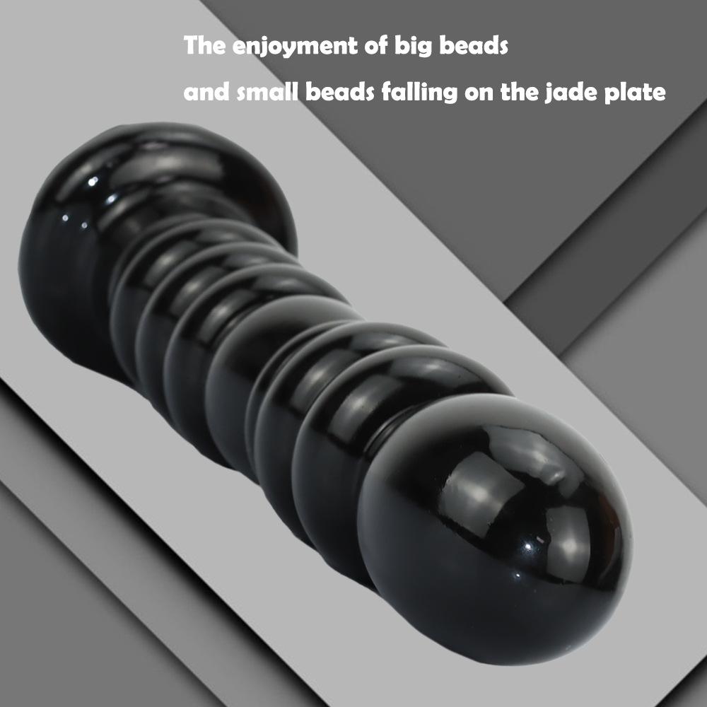 Extra Large Beaded Anal Plug with Suction Cup - Soft Thick Butt Plug for Men Women, Stretching Backdoor Adult Toy