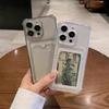 Чехол для телефона iPhone 17 16 15 14 13 Pro Max Air 11 12 Pro 7 8 Plus 16E Прозрачный с карманом для карты Держатель Сумка Кошелек Ударопрочный Чехол