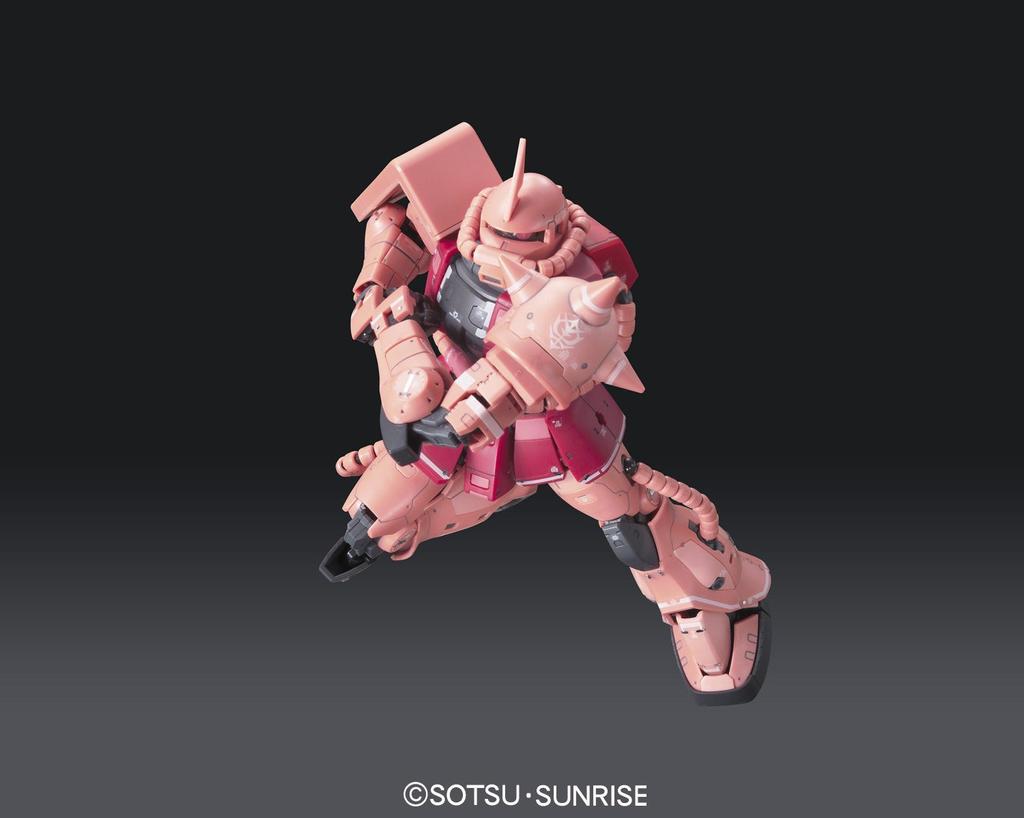 Пластиковая модель мобильного костюма RG Gundam Zaku MS-06S Char's 1/144 с цветовой кодировкой