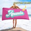Customized Beach Towel Name Personalized Anti-Sand Lightweight&Compact Pool Towel Summer Seaside Super Absorbent Beach Towel