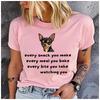 Cotton  Every Snack You Make Chihuahua Graphic Tshirt Women Funny Slogan Dog Lover Casual Summer Short Sleeve Tee