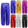 Детские блестящие брюки для мальчиков и девочек, джазовые танцевальные костюмы для выступлений на сцене, для вечеринки по случаю дня рождения, школьного шоу