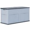 VidaXL Garden Storage Box 320 L Grey Black
