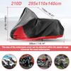 Motoforti 210D L-XXXL 2-в-1 Чехол для мотоцикла Чехол для мотоцикла Всесезонный Универсальный Водонепроницаемый Уличный Защита от дождя, пыли, солнца