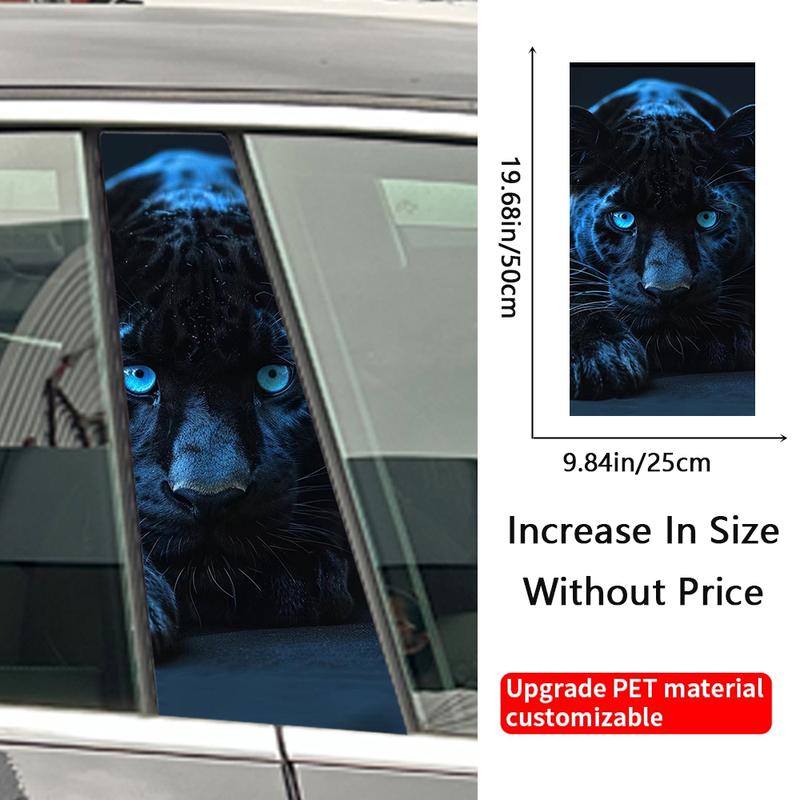 Money Leopard Car B-pillar Decal Waterproof Stickers Auto Center Pillar Sticker Cover Scratches Vehicle Decor Accessories