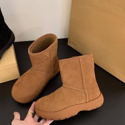 Мода Зима Новые Удобные Женские Ботинки на Платформе Дизайнерские Женские Зимние Ботинки Офисная Ходьба Большой Размер Женские Ботильоны