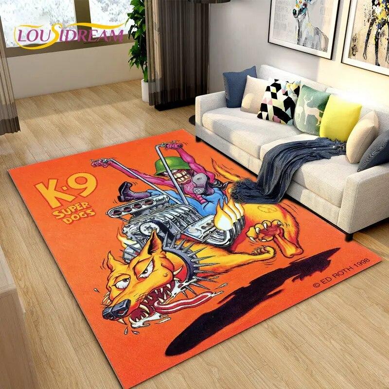 Забавный коврик с рисунком крысы Финка, ковер для гостиной, спальни, гаража, дивана, коврик для украшения, детский нескользящий напольный коврик