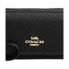 Coach Визитница 11 букв логотип логотип застежка-молния коровья кожа держатель для карт мини женская черная