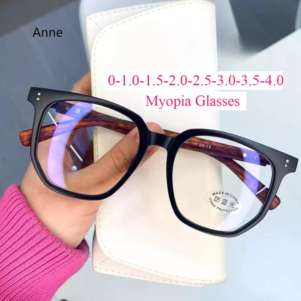 Timeless Large-sized Myopia Glasses Women And Men Ladies Fashionable Anti-blue Near Sight Eyewear Optical-grade Spectacle Eyeglasses 0 To-4.0