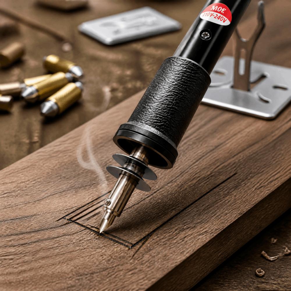 22-Pcs Pyrography Tool Set Wood Burning Pen Wood Carving Kit Soldering Iron Kit Handmade Projects