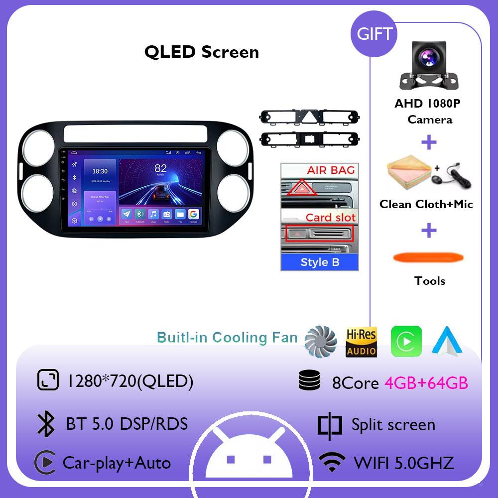 Android 14 автомобильное радио для Volkswagen VW Tiguan 2006 2010 2016 Golf Plus беспроводной Carplay автомобильный стерео мультимедийный плеер WIFI