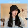 Style Korean Timeless Sun Protection Bucket Hat For Women With Wide Brim Design Vintage