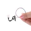 2Pcs 1/12 Dollhouse Wall Lamp Model Garden Yard Chandelier Sand Table Led Light