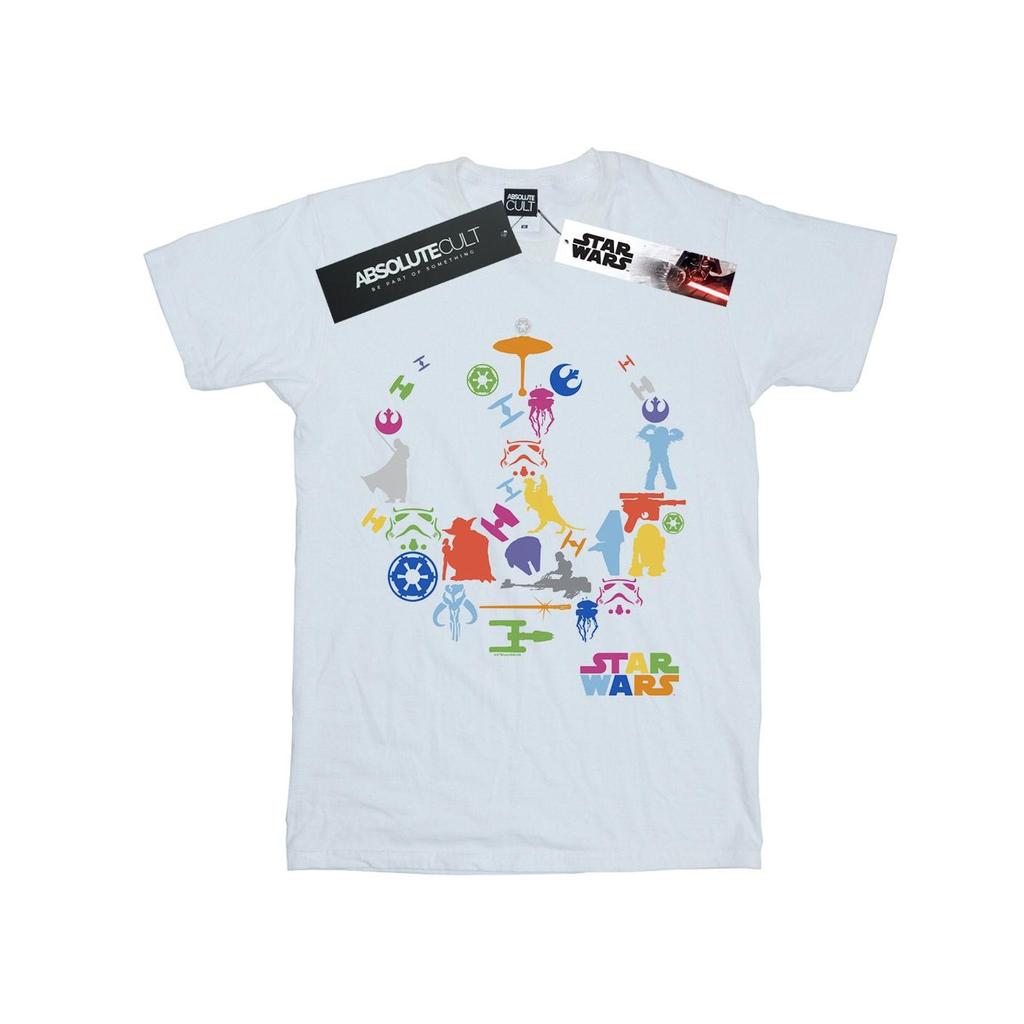 Star Wars Womens/Ladies Silhouette Collage Cotton Boyfriend T-Shirt