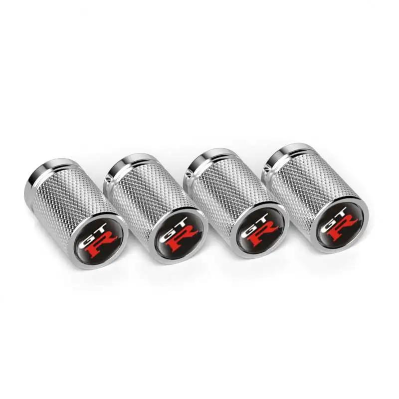 4Pcs Car for Nissan Wheel Tire Valve Caps Stem Protection Covers Micra Qashqai GTR Nismo 350Z Kicks Maxima X-Trail NV200 Versa