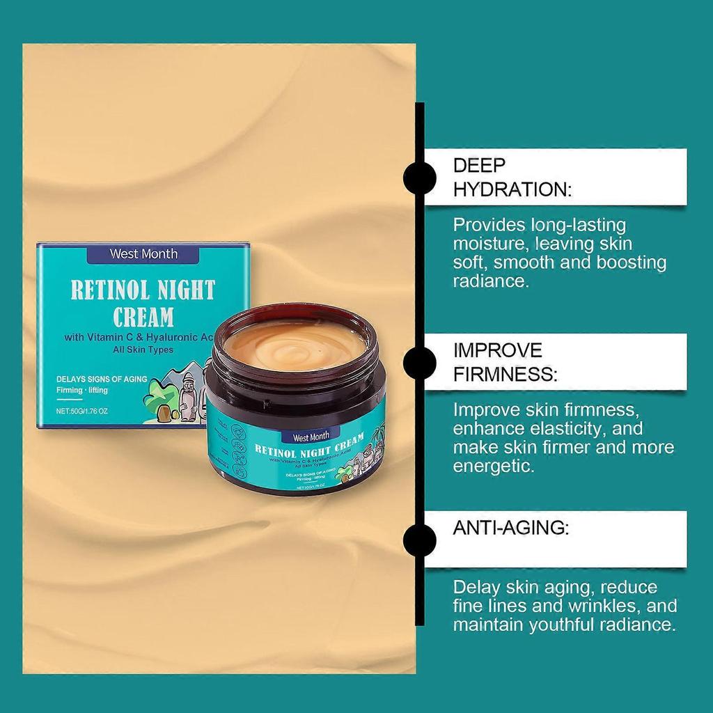 Naturals Retinol Cream, Anti-wrinkle Cream for Face and Neck,Moisturizing and hydrating creamwith vitamin c and hyaluronic acid for all skin types