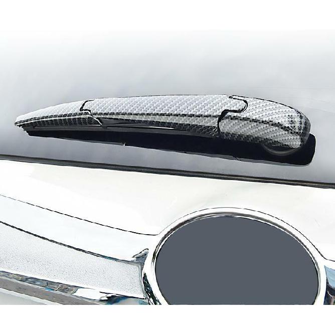 Carbon Fiber Car Rear Window Rain Wiper Cover Trim For Toyota RAV4 -