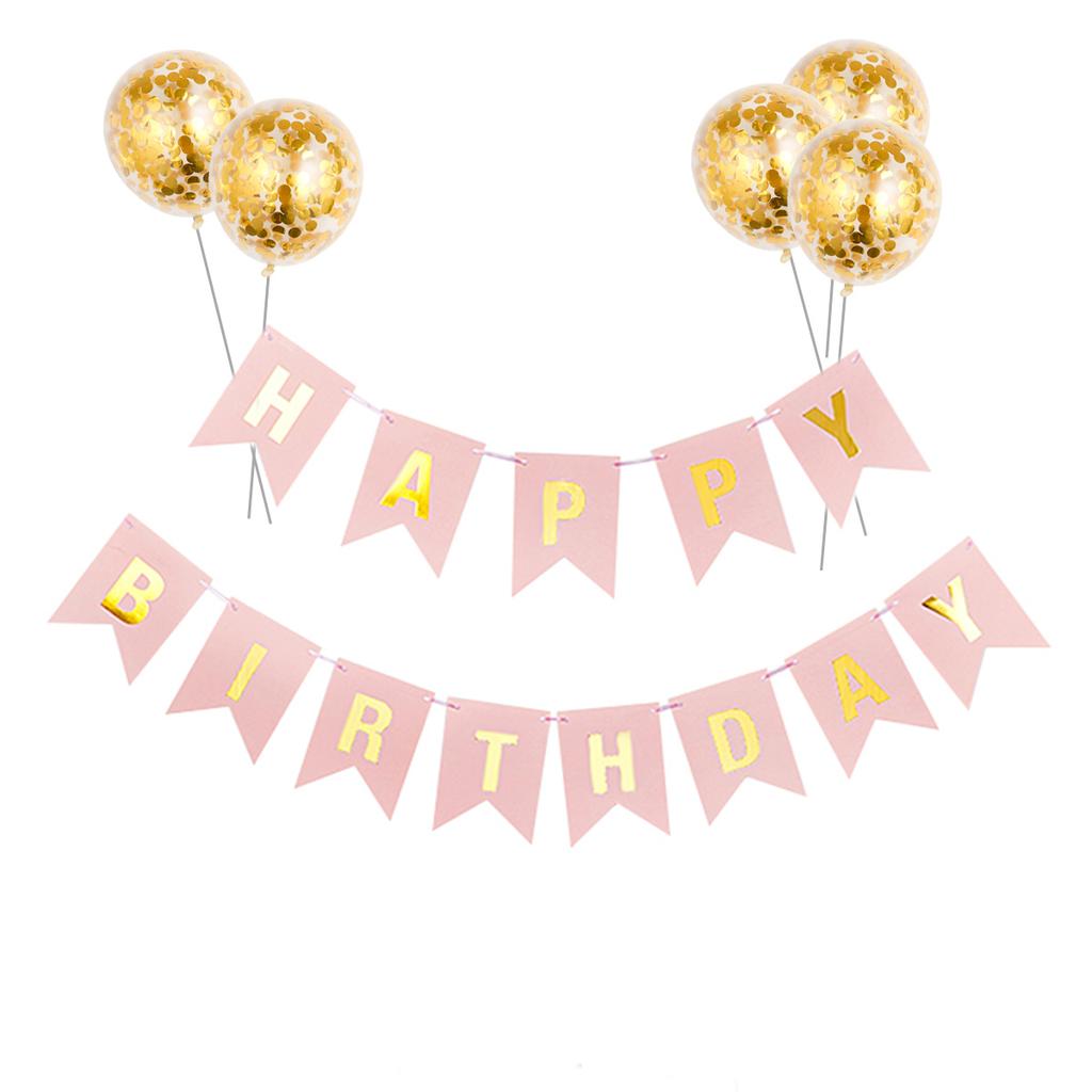 1 комплект украшений на день рождения, с днем рождения, золотой фольгированный флажок, набор воздушных шаров с пайетками, подарок на Рождество, День благодарения