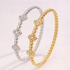 Round Bead Four-leaf Clover Women's High Couple Bracelet