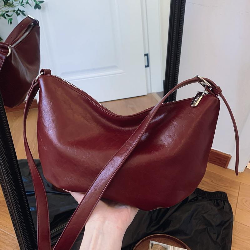 Повседневная высококачественная маленькая женская сумка 2024 года, новая модная ретро-универсальная сумка-мессенджер в иностранном стиле, сумка-пельмень на одно плечо