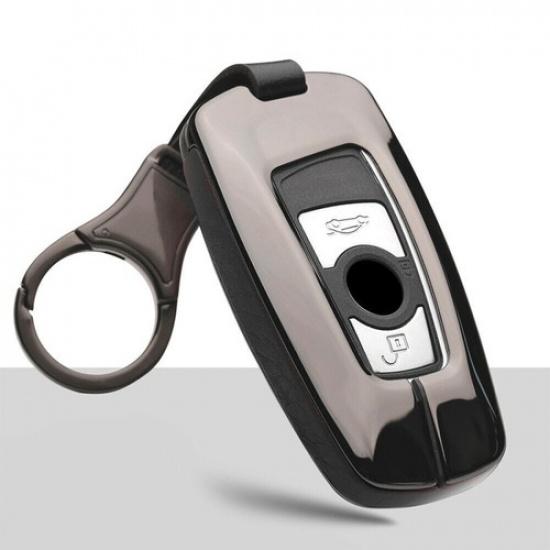 1x Zinc Alloy Car Remote Key Case Bag Fob Trim Shell For BMW 1 2 3 4 5 6 7Series