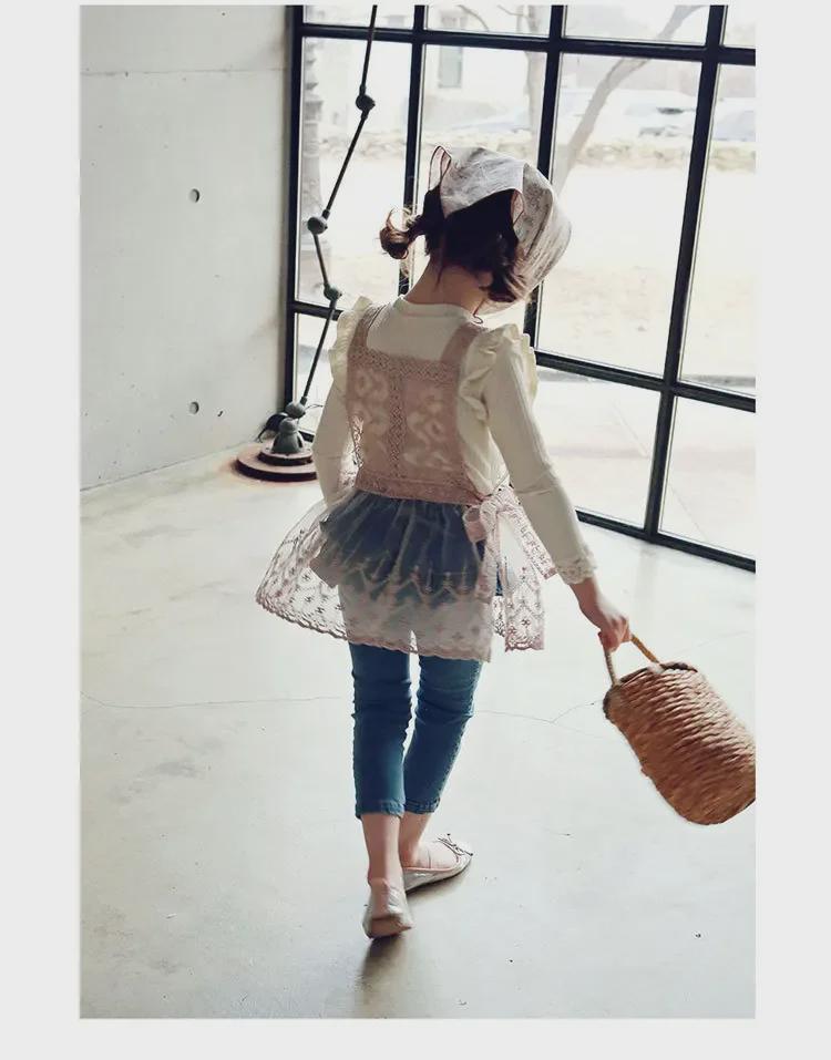 Детские осенние джинсы с оборками для девочек (3-10 лет) – Симпатичные брюки для верхней одежды