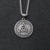 Оловянный кулон-подвеска «Кельтский троичный узел», медальон с гербом семьи викингов и ирландцев с переплетающимся узором (Ювелирные изделия Маллен)