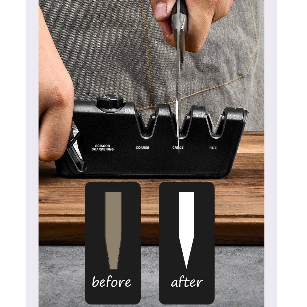 1pcs Multi-functional Adjustable Emery Sharpener Kitchen Blade Quick Sharpening Tool Home Sharpening Scissors Kitchen Knife