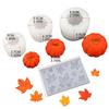 Fall Thanksgiving Theme Silicone Mold Scented Candle Mold Pumpkin Maple-Leaf Fondant Mold Fondant Cake Decoration Molds  Clear