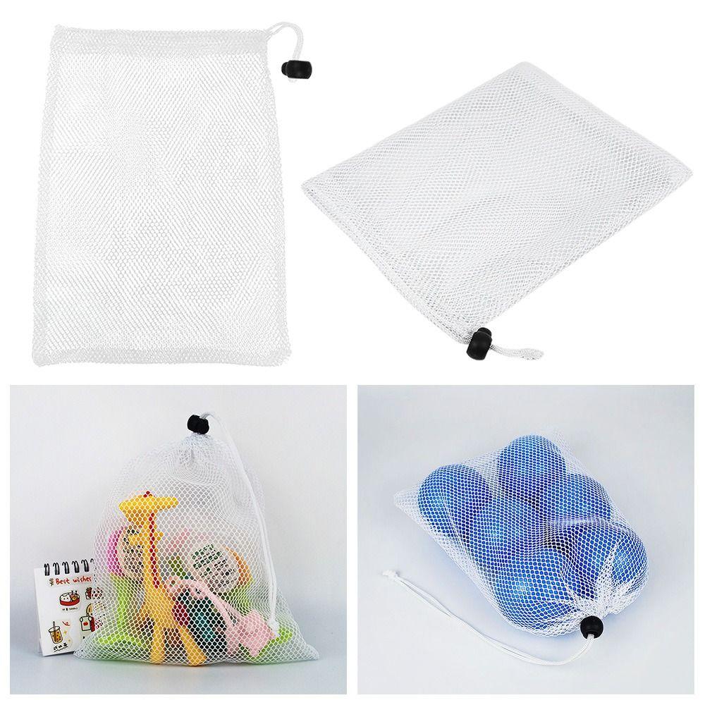 Durable Home Nylon Stuff Sack Mesh Drawstring Bag Laundry Bag Storage Bag