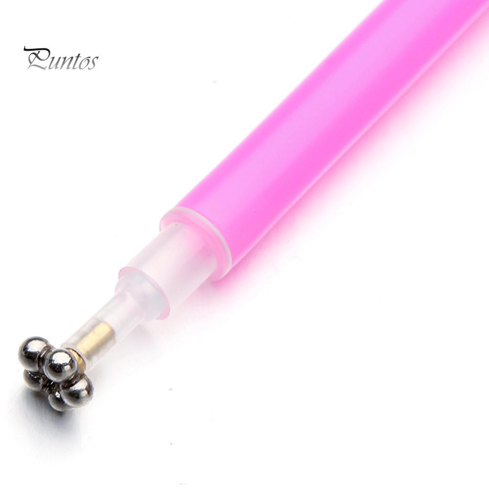Инструмент для маникюра Puntos Nail Art с двойной головкой, магнитная ручка «кошачий глаз», 3D-лак для ногтей, УФ-гель