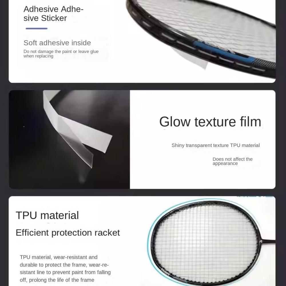 Self Adhesive Racket Head Protector Tape Invisible Racket Head Stickers Sport Equipment
