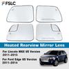 Широкоугольное зеркало заднего вида с подогревом, линза для Ford Edge 2011-2014 Lincoln MKX 2011-2015, версия для США, аксессуары, зеркальное стекло