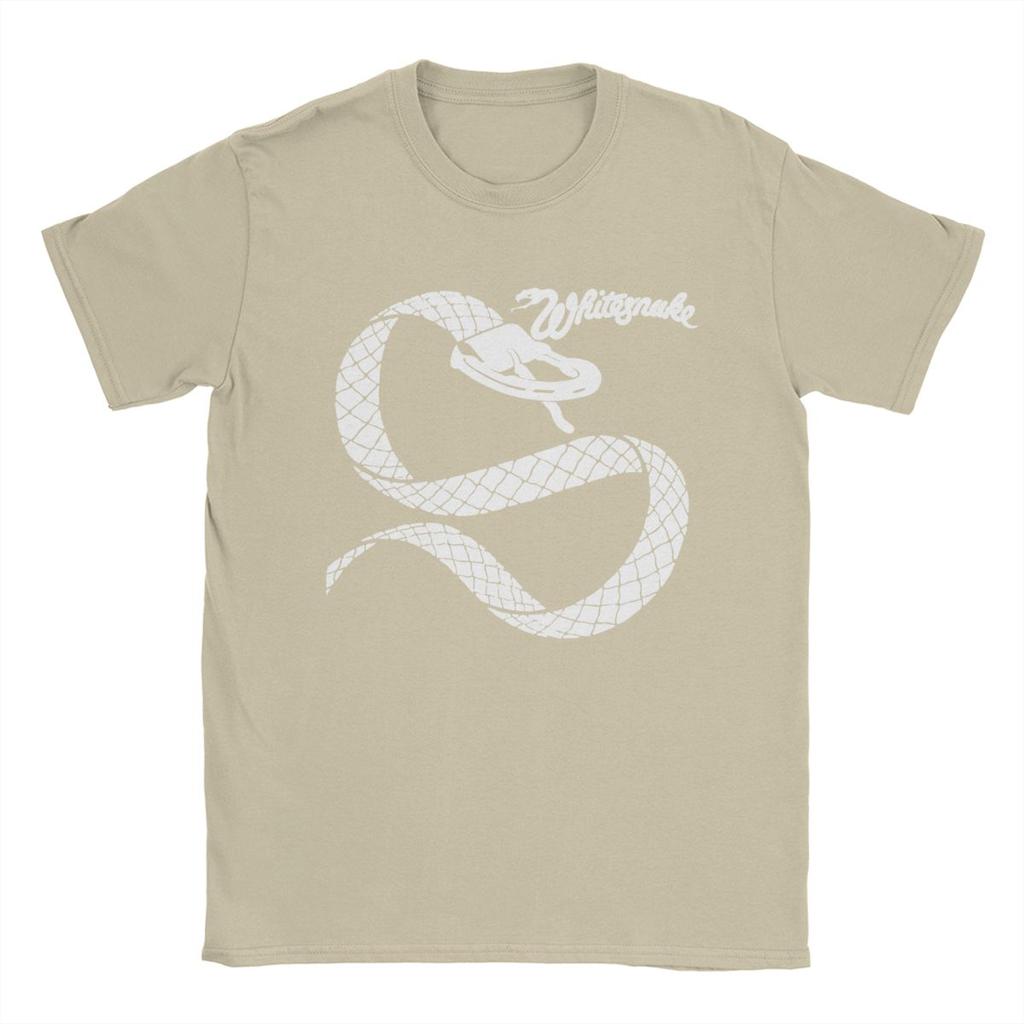 Men T-Shirts Whitesnake Band Logo Funny Cotton Tees Short Sleeve T Shirts O Neck Clothes Party