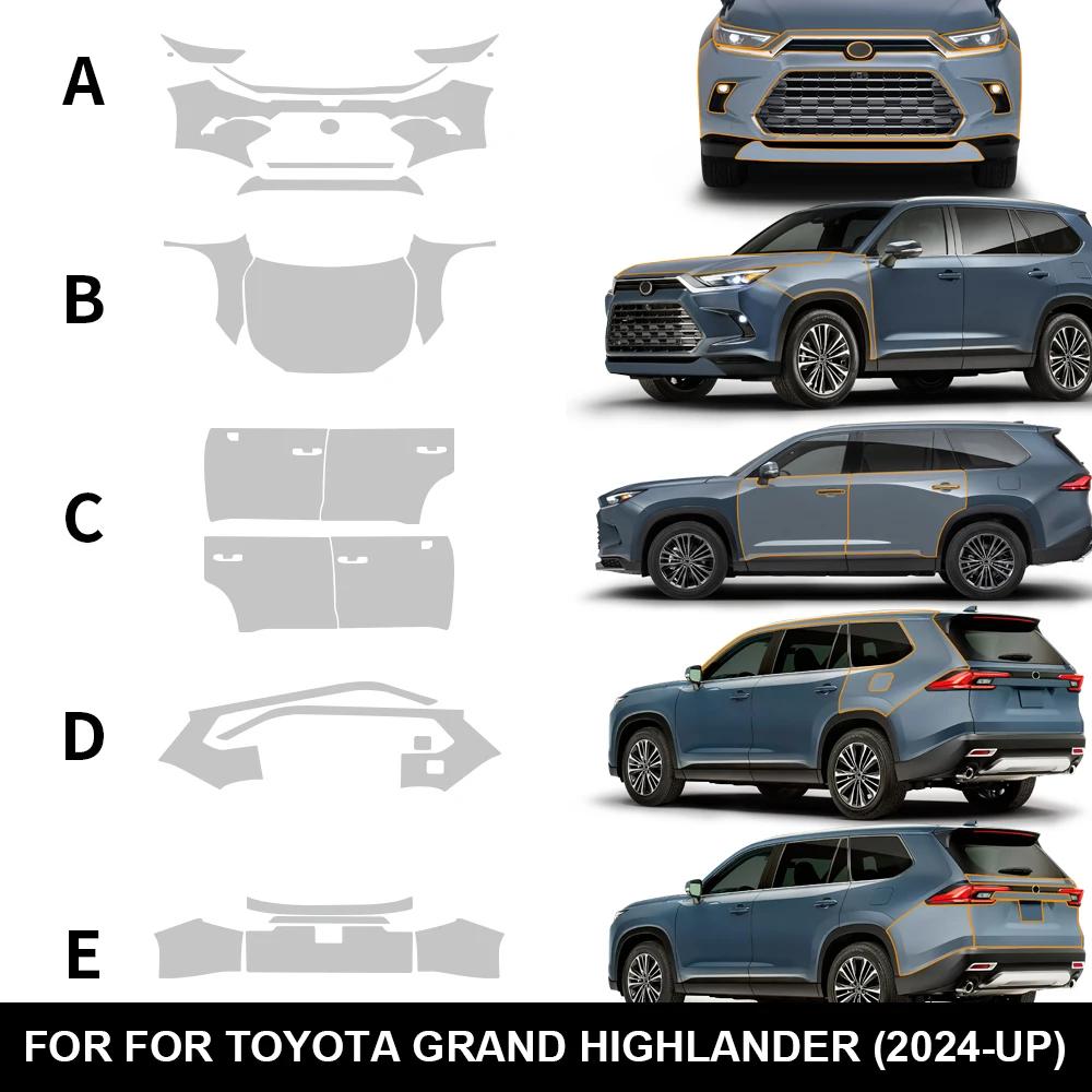 For Toyota Grand Highlander 2024 2025 Anti Scratch Protective Film TPU Body Sticker Paint Protection PPF Transparent