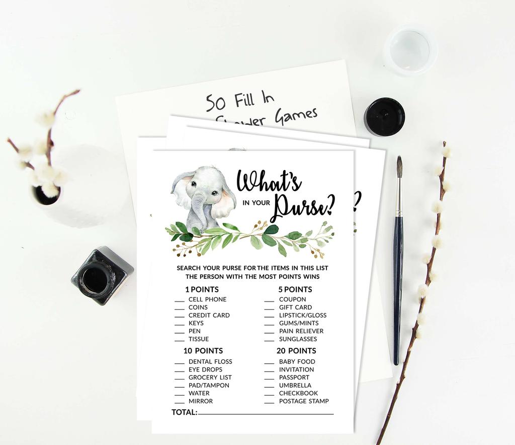 Inkdotpot Игровой набор для детского душа из 50 игр BabyA AlphabetA ABCA для вечеринки Baby Cheetah Jungle Animals