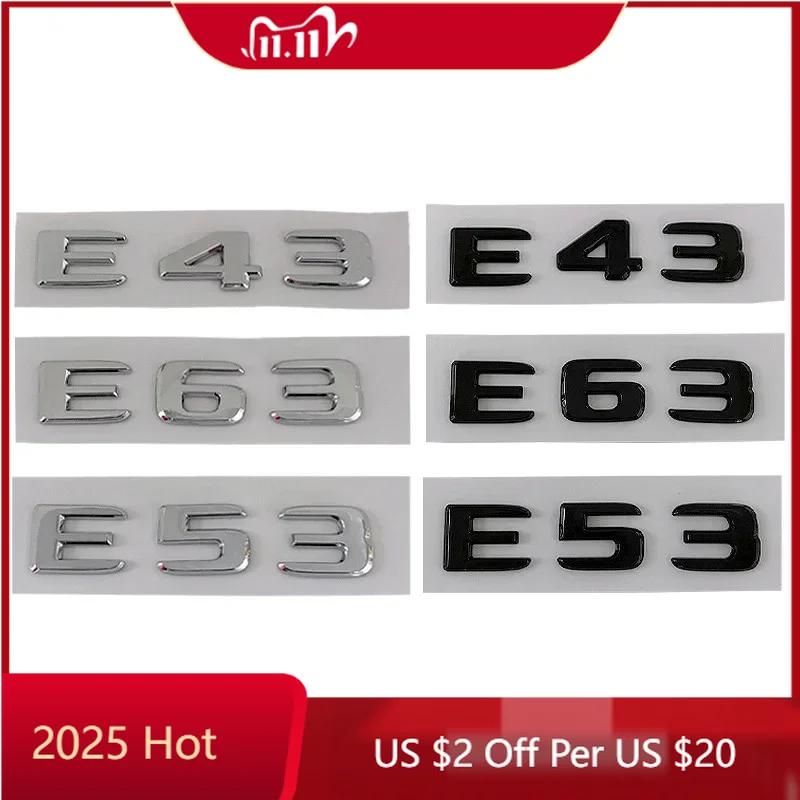 cazvfh1 For Mercedes Benz New 3D ABS Chrome Rear Trunk Badge Decal E43 E53 E63 S Emblem Logo Sticker For Mercedes Benz AMG W211 W212 W21