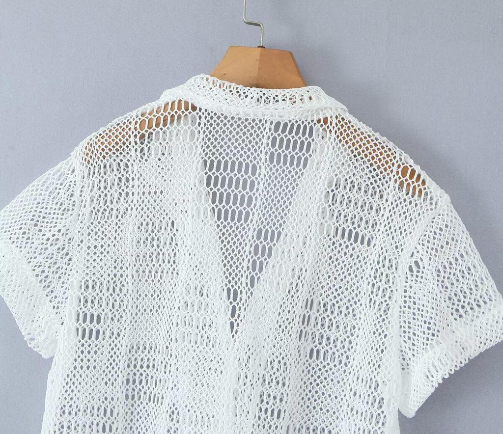 2025 Spring Women's European & American Style Casual Beach Cover-up Shirt