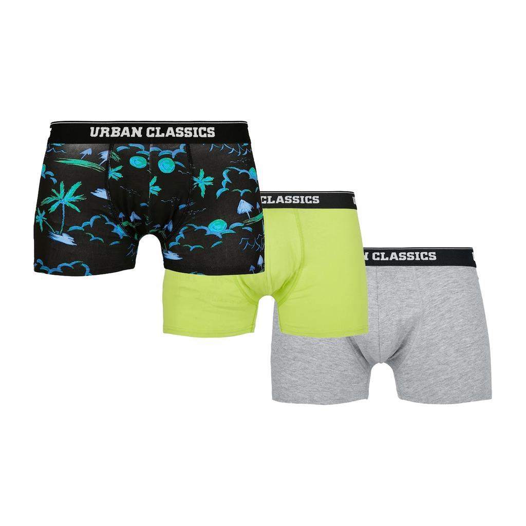 Urban Classics Mens Island Boxer Shorts (Pack Of 3)