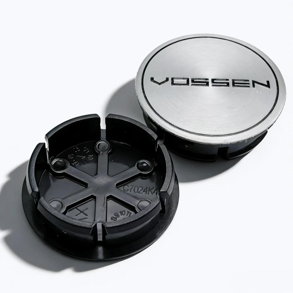 4pcs Vossen Logo Emblem Car Wheel Center Caps 48MM 42MM Wheels Hub Dustproof Cap Rim Hubcaps Dust Cover Replace Car Accessories