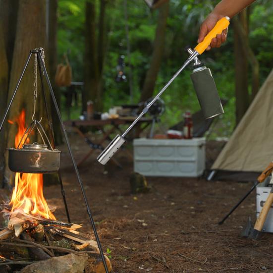 Outdoor Weed Torch with Detachable Long Arm Adjustable Flame Control Valve Weeding Blow Torch Flame Thrower Camping Propane Weed Burner