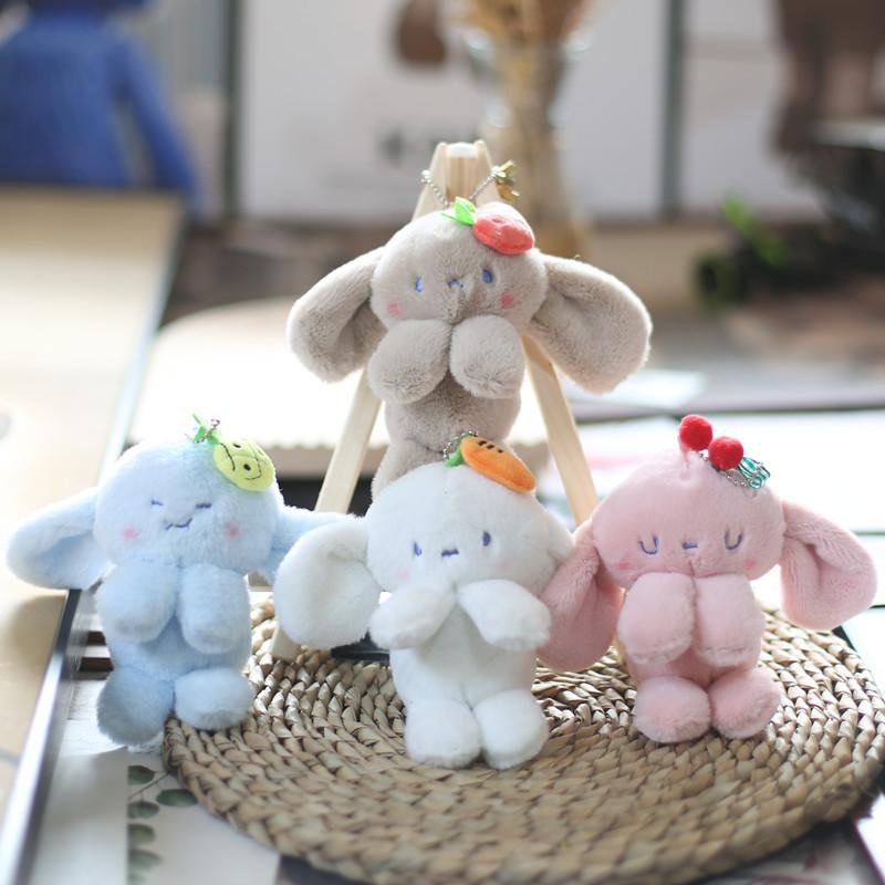 Cute Soft Bunny Plush Keychain Adorable Rabbit Bag Pendant Stuffed Animal