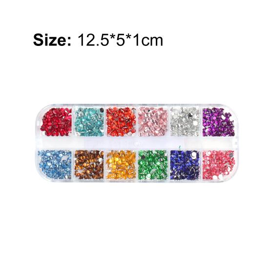 Ногти смолы горный хрусталь плоская задняя часть украсить ногти 3 мм 3D маникюр украшения для ногтей