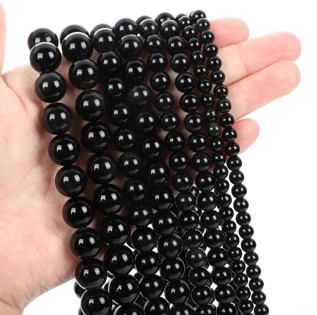 30pcs Natural Stone Beads Tiger Eye Agate Turquoise Rose Quartz Lapis Jade Opal Round Loose Beads for Jewelry Making DIY Bracelet 6mm