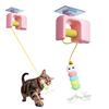 Yousheng Выдвижная игрушка-дразнилка для кошек, набор игрушек на дверь, интерактивная игрушка для снятия скуки, игрушки для саморазвлечения котят