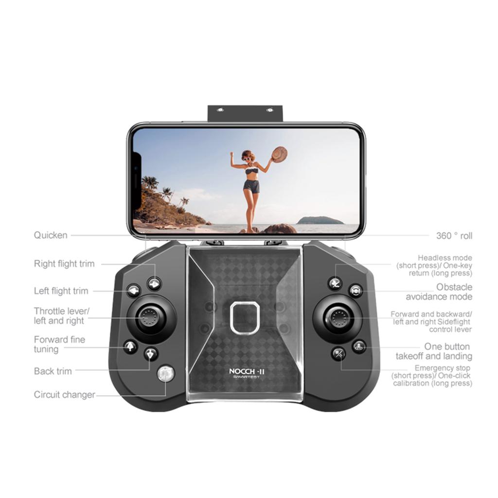 Дрон с дистанционным управлением и двойной камерой Камера 4K Предотвращение препятствий Отслеживание полета Жест Фото Видео