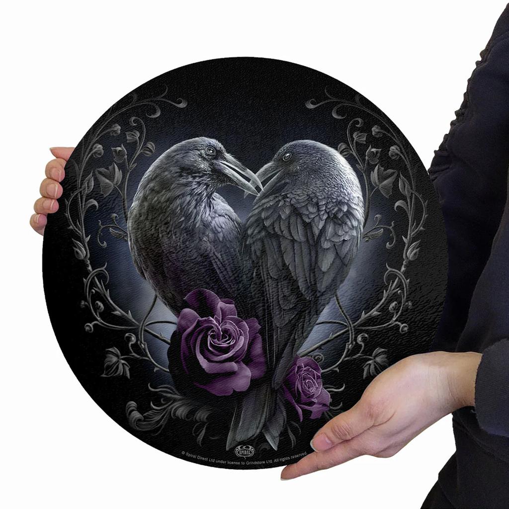 Круглая разделочная доска Spiral Direct Raven Heart