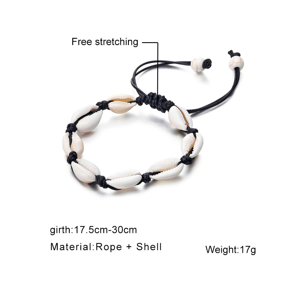 Винтажные пляжные браслеты ручной работы для женщин, модные повседневные тканые браслеты из натуральных ракушек, ювелирные изделия